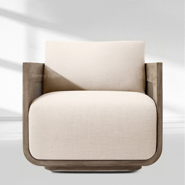 Sedon Cane Teak Lounge Chair