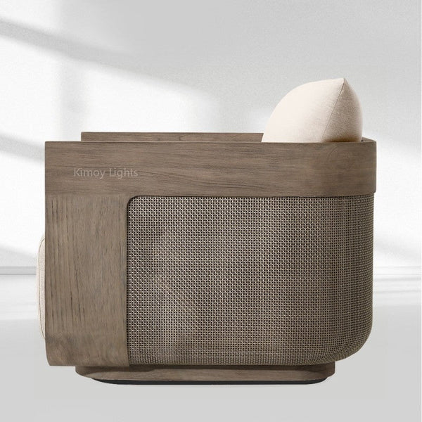 Sedon Cane Teak Lounge Chair