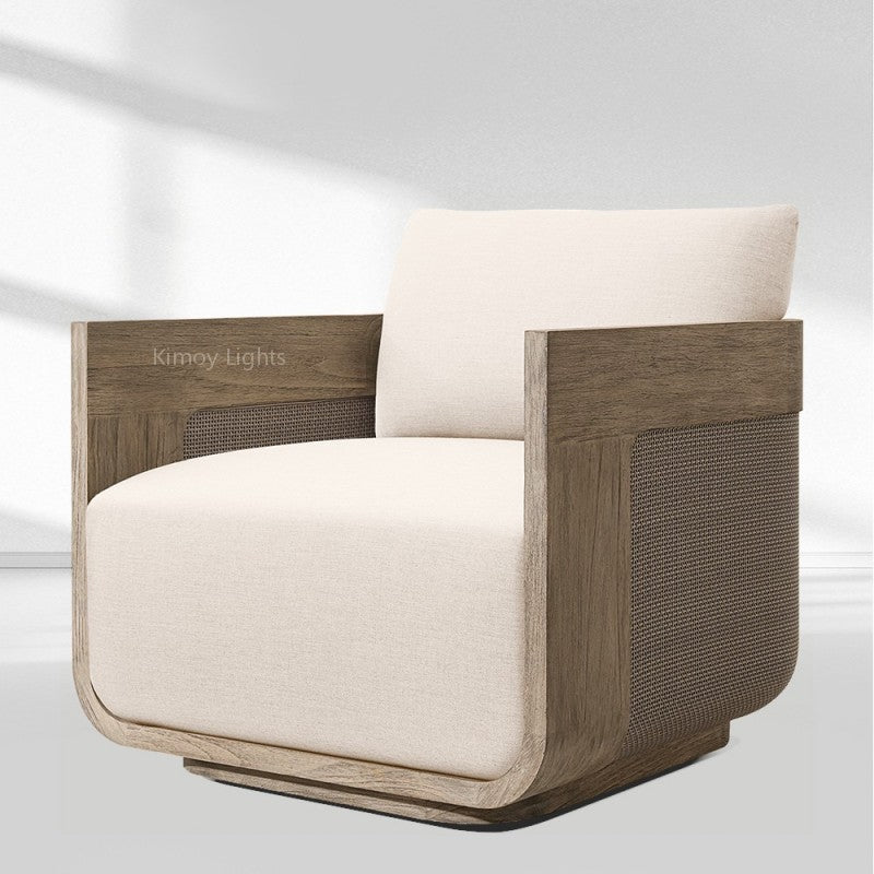 Sedon Cane Teak Lounge Chair