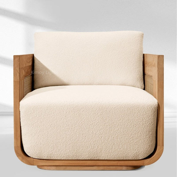 Sedon Cane Teak Lounge Chair