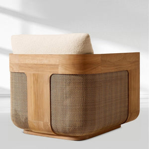 Sedon Cane Teak Lounge Chair