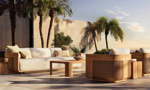 Sedon Cane Teak Lounge Chair