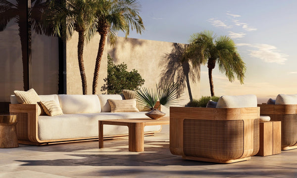 Sedon Cane Teak Lounge Chair