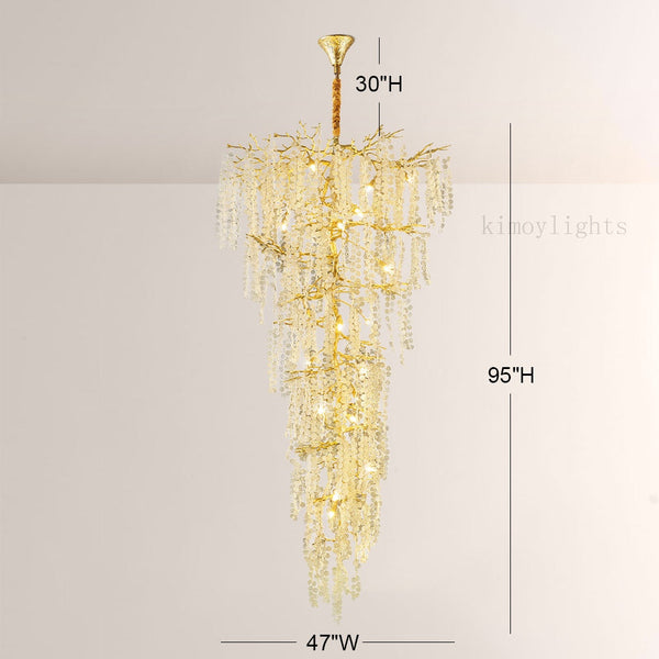 Shiro Noda Crystal Tree Branch Chandelier 95