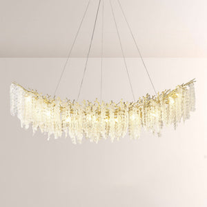 Shiro Noda Crystal Tree Branch Linear Chandelier 72