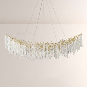 Shiro Noda Crystal Tree Branch Linear Chandelier 72