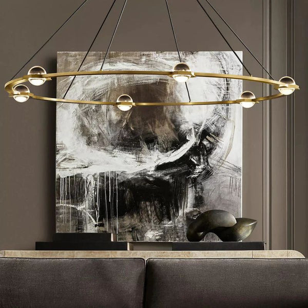 Éclatant Round Living Room Chandelier 60"