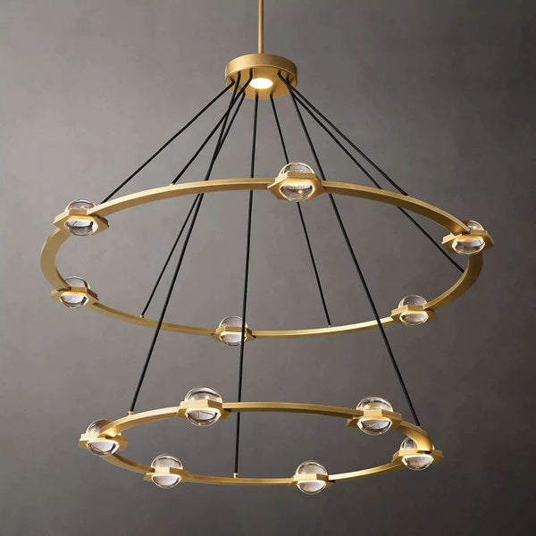 Eclatant Two-Tier Round Living Room Chandelier 48"