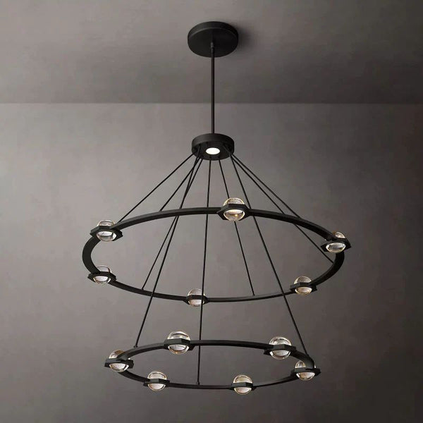 Eclatant Two-Tier Round Living Room Chandelier 48"