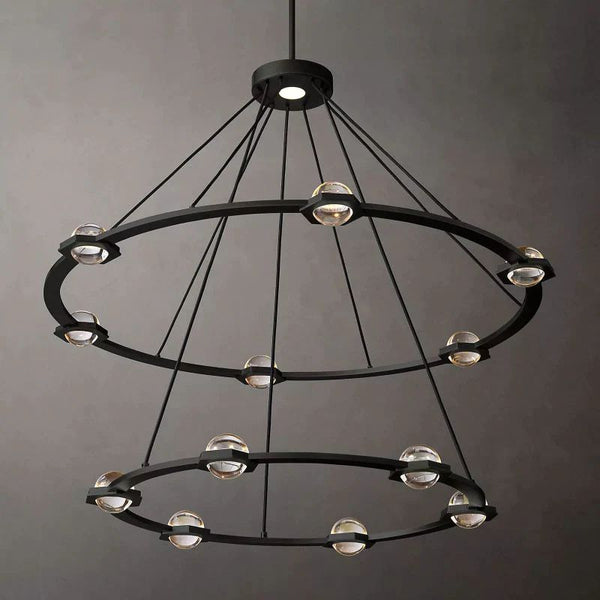 Eclatant Two-Tier Round Living Room Chandelier 48"