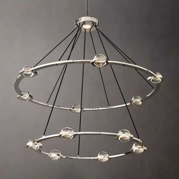 Eclatant Two-Tier Round Living Room Chandelier 48"