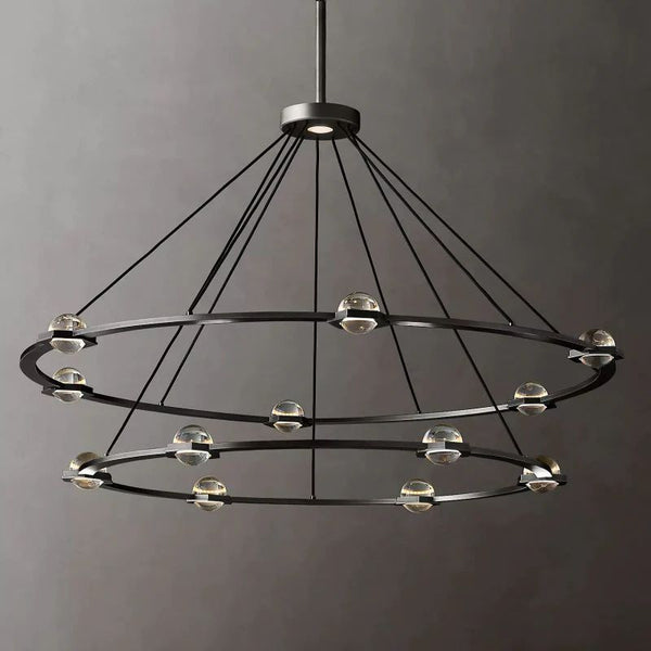 Eclatant Two-Tier Round Chandelier 60"