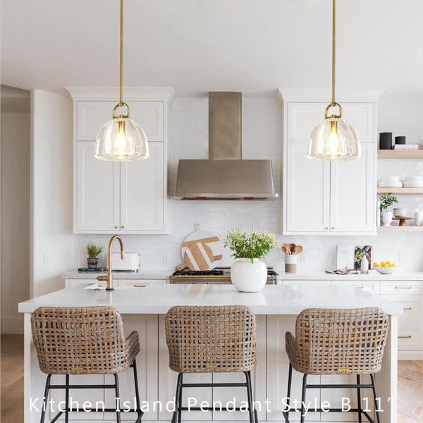 Botan Dome Crystal Pendant Light Vintage Brass Matte Black