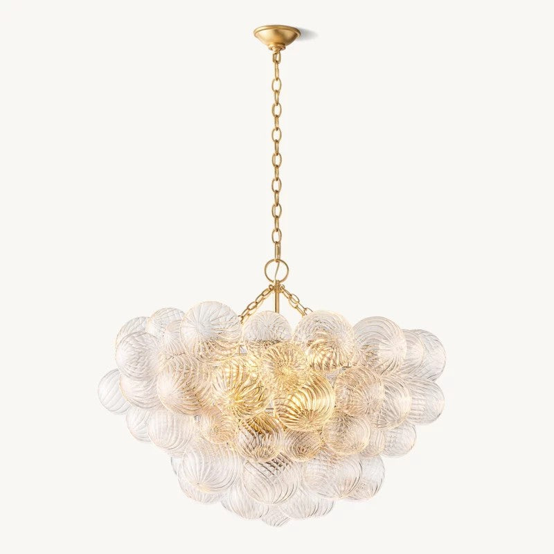 Talia Round Glass Ball Chandelier 33"