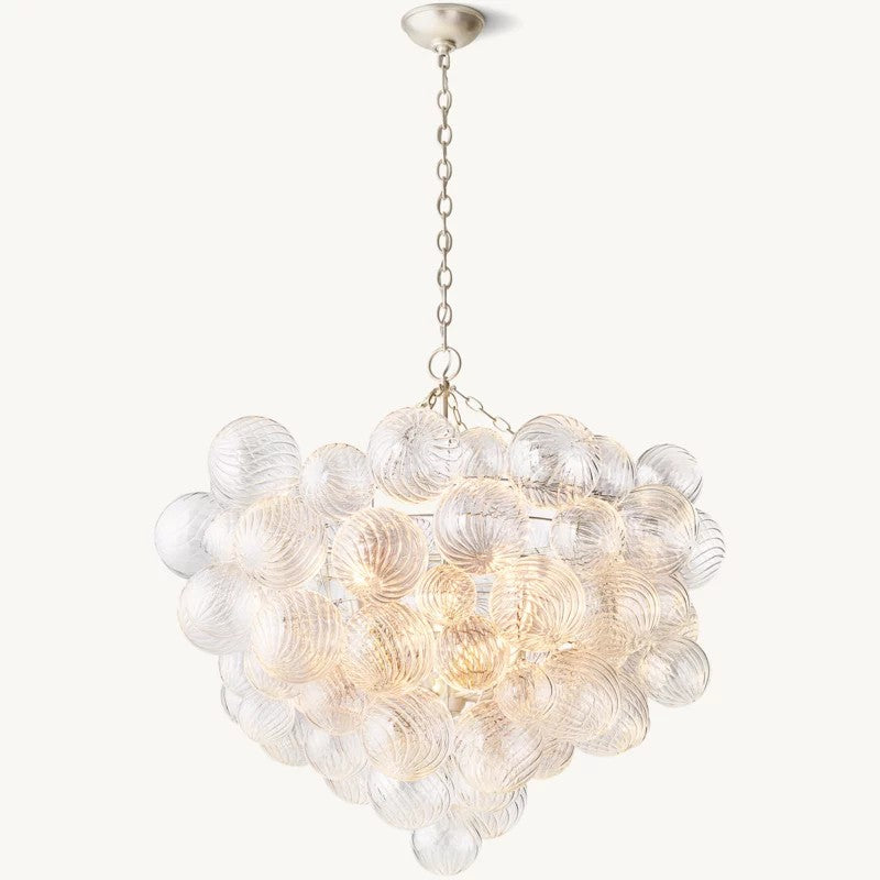 Talia Round Glass Ball Chandelier 33"
