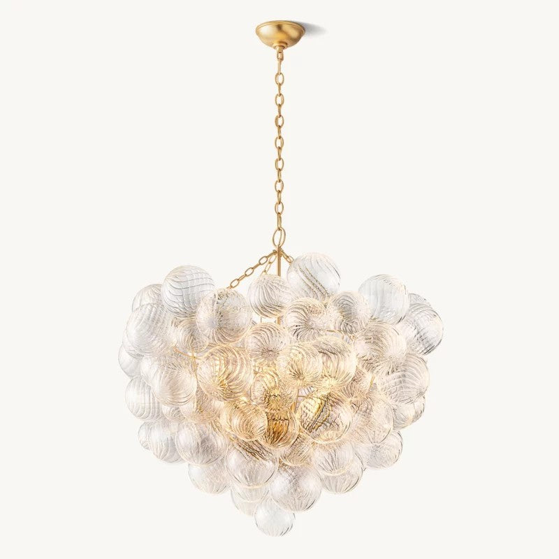 Talia Round Glass Ball Chandelier 38"
