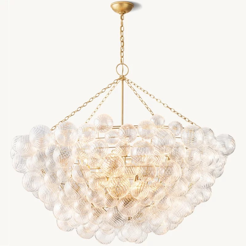 Talia Round Glass Ball Chandelier 56"