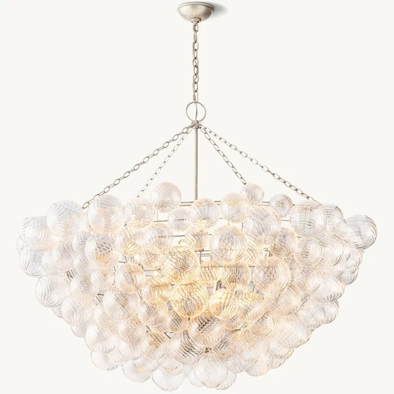 Talia Round Glass Ball Chandelier 56"