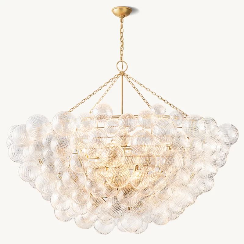Talia Round Glass Ball Chandelier 66"