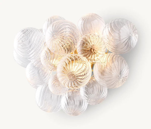 Talia Round Glass Ball Sconces 27"