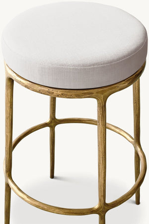 Thadeus Backless Fabric Swivel Bar and Counter Stool Living Room