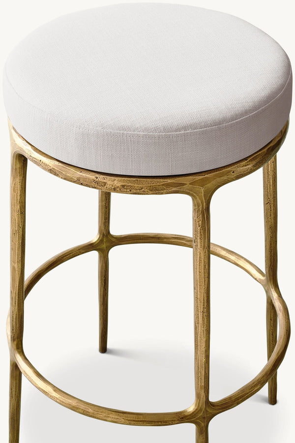 Thadeus Backless Fabric Swivel Bar and Counter Stool Living Room