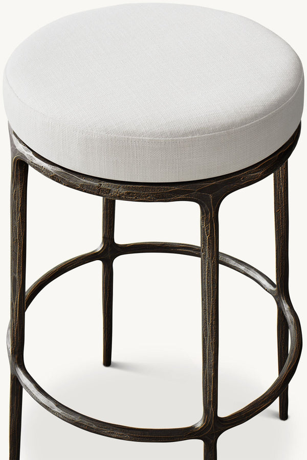 Thadeus Backless Fabric Swivel Bar and Counter Stool Living Room