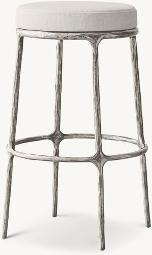 Thadeus Backless Fabric Swivel Bar and Counter Stool Living Room