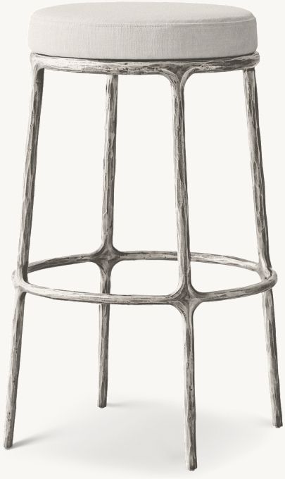 Thadeus Backless Fabric Swivel Bar and Counter Stool Living Room