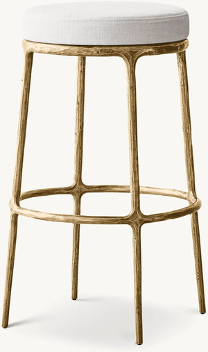 Thadeus Backless Fabric Swivel Bar and Counter Stool Living Room