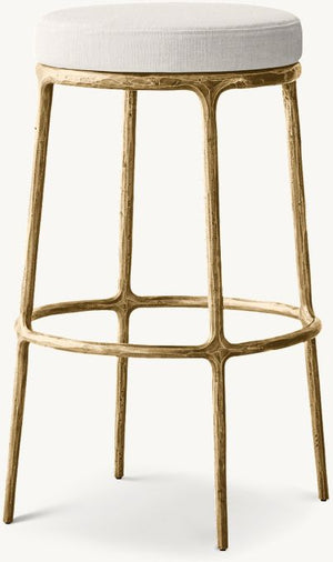 Thadeus Backless Fabric Swivel Bar and Counter Stool Living Room