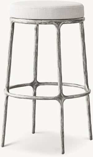 Thadeus Backless Fabric Swivel Bar and Counter Stool Living Room