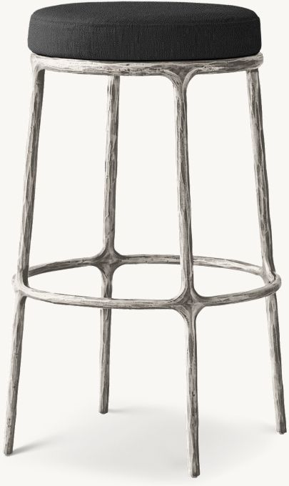 Thadeus Backless Fabric Swivel Bar and Counter Stool Living Room