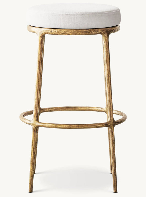 Thadeus Backless Fabric Swivel Bar and Counter Stool Living Room