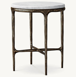 Thadeus Marble Round Side Table For living Room