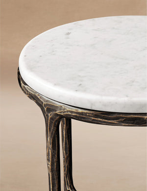 Thadeus Marble Round Side Table For living Room