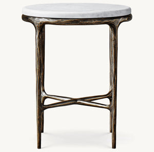 Thadeus Marble Round Side Table For living Room
