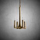 Artisan Forged Brass Pendant Light: Hand-Hammered Rustic Elegance for Modern Homes