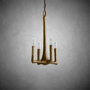 Artisan Forged Brass Pendant Light: Hand-Hammered Rustic Elegance for Modern Homes