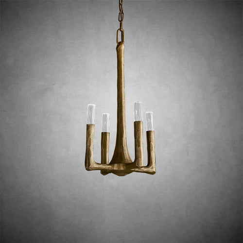 Artisan Forged Brass Pendant Light: Hand-Hammered Rustic Elegance for Modern Homes