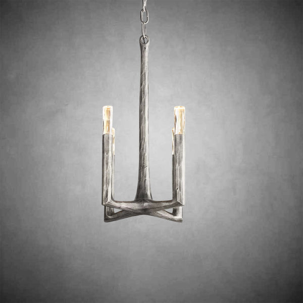 Artisan Forged Brass Pendant Light: Hand-Hammered Rustic Elegance for Modern Homes