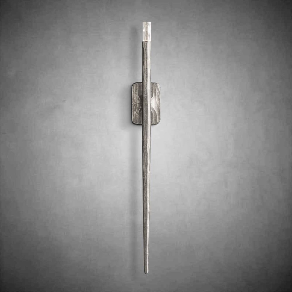 Elegant Forged Grand Sconce: Tall 36-Inch Modern Wall Light Fixture