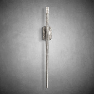 Elegant Forged Grand Sconce: Tall 36-Inch Modern Wall Light Fixture