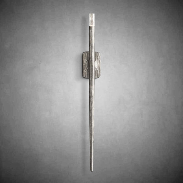 Elegant Forged Grand Sconce: Tall 36-Inch Modern Wall Light Fixture