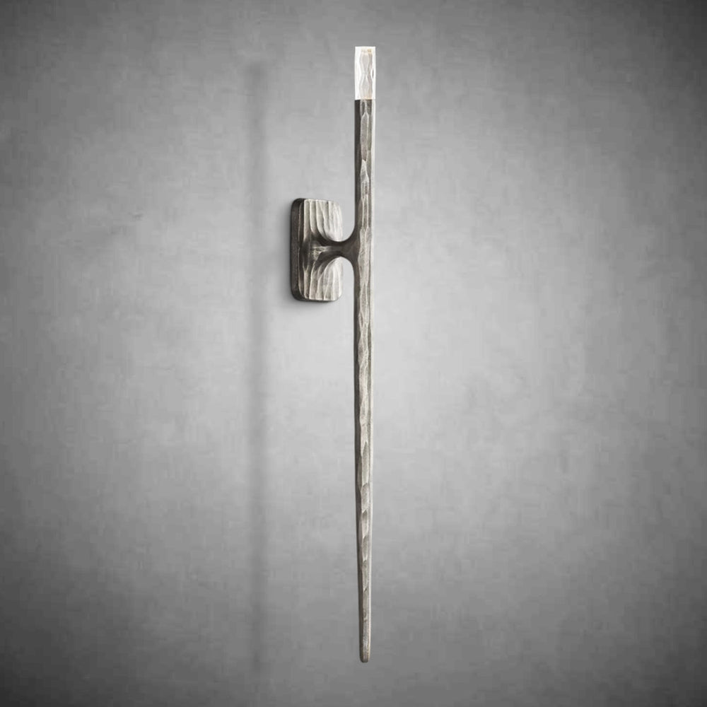 Elegant Forged Grand Sconce: Tall 36-Inch Modern Wall Light Fixture