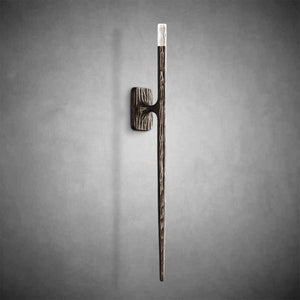 Elegant Forged Grand Sconce: Tall 36-Inch Modern Wall Light Fixture