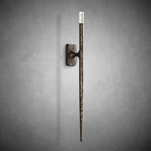 Elegant Forged Grand Sconce: Tall 36-Inch Modern Wall Light Fixture