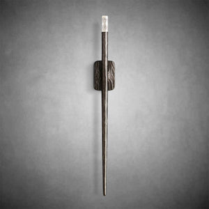 Elegant Forged Grand Sconce: Tall 36-Inch Modern Wall Light Fixture