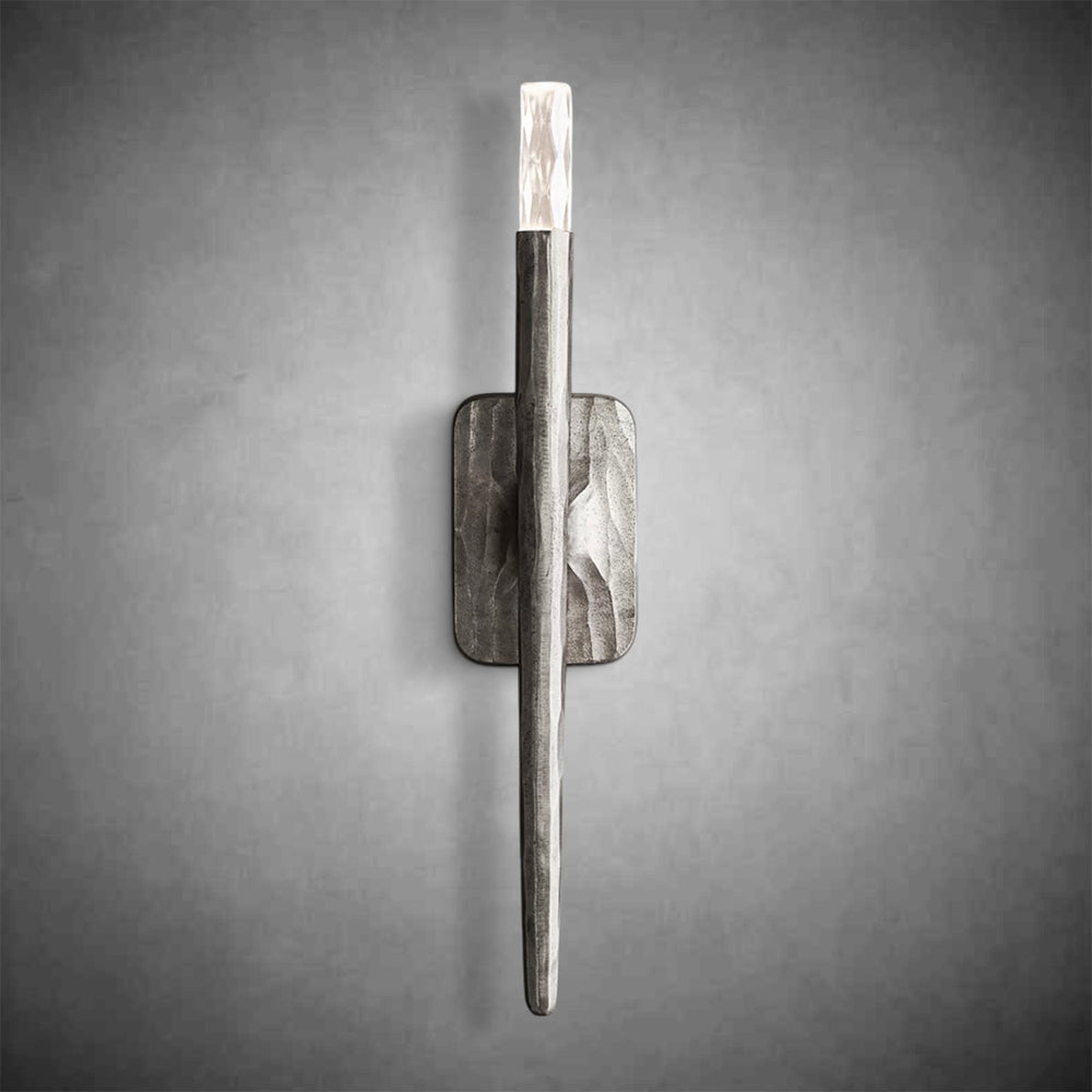 Elegant Forged Brass Bronze Pewter Wall Sconce - Modern LED Lighting