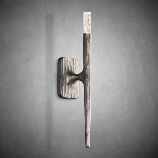 Elegant Forged Brass Bronze Pewter Wall Sconce - Modern LED Lighting